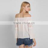 Maxnegio off Shoulder Full Sleeves Blouse Designs Women's Shirts thumbnail-6