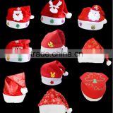 2016 printed cotton Christmas hat, Claus'cap,newest beautiful Christmas decoration Christmas hat
