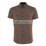 Top Quality Twin Pockets Men Short Sleeve Formal Shirt thumbnail-2