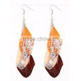 Website Colorful Feather Earring,korean Earrings Woman,Bohemia Costume Jewelry Earring thumbnail-1