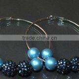 Hot Rinestone Ball Hoop Earrings ,large Hoop Earring Jewelry ,economic Promotion Jewelry thumbnail-1