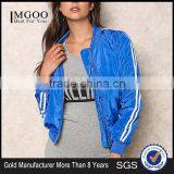 MGOO Custom Oversized Women Fashion Jackets Long Sleeves Casual New Arrival Zip Up Coat 2017 Cheap Price thumbnail-1