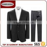 Casual Mens Formal Smooth Business Black 2-Button Suits thumbnail-2