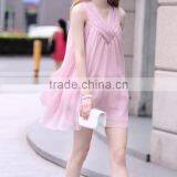 Zm35711a Summer Fat Women Sleeveless Chiffon Dresses for Pregnant thumbnail-2