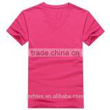 Custom Plain Short Sleeve V-neck 100%cotton T-shirt for Men thumbnail-2