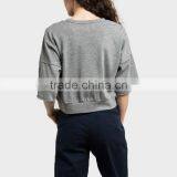Ladies Clothing Hip Hop Clothing Crew Neck Half Sleeve Hoodies thumbnail-2