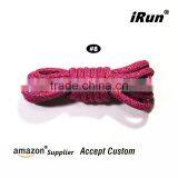 Regular Rope Variegated Pattern Shoelaces for Runners Shoes - Custom Packaging Regular Laces With Plastic Tips - White / Black thumbnail-3