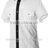 2017 Twin Chest Pockets Contrast Color Short Sleeve Embroidery Polo Shirt for Men thumbnail-2