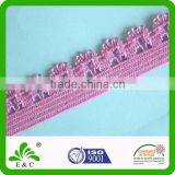 Custom Color Good Stretch Nylon Lycra/spandex Knitted Picot Elastic Lace Trim thumbnail-6