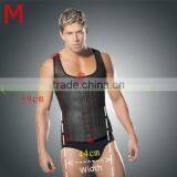 Men Sport Latex Waist Training Cincher Body Shaper Basque Halter Corset Ann Slim thumbnail-2