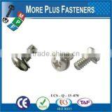 Taiwan M3 M12 M6-1.0 x 10mm DIN 7985 Phillips Drive Pan Head Machine Screw SEMS With Square Washer thumbnail-2
