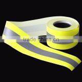 Cotton Polyester Proban Fluorescent Green Fire Retardant Reflective Fabric Tape thumbnail-1