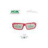 ABS Red / Black / Purple Frame Linear Polarized 3D Pasive Glasses Disposable thumbnail-1