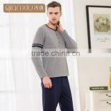Best Price Qianxiu Long Sleeved Stylish Knit Cotton Couple Men Comfort Pajama thumbnail-2