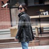 Wholesale Embroidery Fashion Ladies Clothing Motorcyle Female Leather Jacket