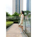 Women Sleeveless Embroidery Flower Chiffon Dress thumbnail-3