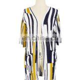 Fashionable Black and White Hit Colour Two Piece Vest Dress And Long Blouse Cardigan For Women Everyday Wear thumbnail-4