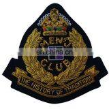 3D Promotional Bullion Hand Embroidered Badges Embroidery Patches for Clothing thumbnail-1