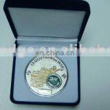 15 Years Factory Experience Custom Make Challenge Coin With Lower Price Velvet Box, Silver Sandblasting Collection Coin OEM/ODM