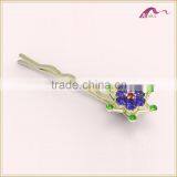 Fashion Colored Crystal Flower Hair Bobby Pins For Kids Accessories thumbnail-2
