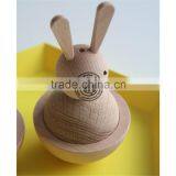 Indoor Decoration Wood Carved Rabbit,Solid Wood Rabbit Decoration, Creative Design thumbnail-1