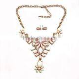 Fashion Necklace And Earring Set Acrylic Stones Casting Charm New Gold Jewelry thumbnail-2