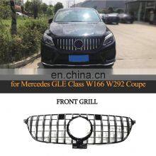 GT STYLE Diamond Black Grille Grill For Mercedes GLE Class W166 W292 Coupe 4Matic 2015-2018 thumbnail-2