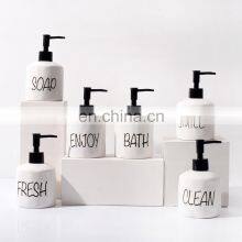 Hot Sale Ceramic Customize Bathroom Set Ceramic Hand Soap Dispenser Cheap Bathroom Accessories thumbnail-1
