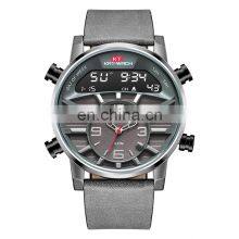KAT-Wach 1819 Men Digital+Quartz Watch Waterproof 50M Male Luxury Brand Leather Military Multifunction Watch thumbnail-3