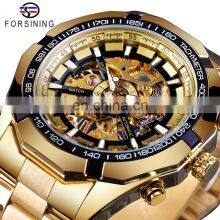 FORSINING 340 Men Automatic Mechanical Fashion Skeleton Mechanical Watch Casual Sport Waterproof Watch