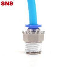 SNS SPC8-N02 8mm Tube OD x 1/4 NPT Male Straight Nickel Plated Brass Push to Connect Pneumatic Fittings of 10 PCS thumbnail-5