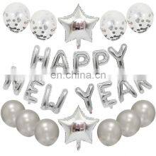 18 Inch Happy Birthday Happy New Year Letter Balloons Star Shape Set Party Supplies Wall Decorations Foil Balloons Set thumbnail-5