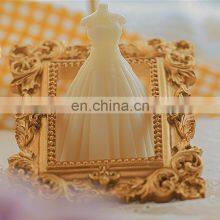 Wholesale Creative Luxury Wedding Gift Set Home Decor Dress Shape Custom Aromatherapy Fragrance Soy Wax Scented Candles thumbnail-2