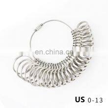 EU/JP/KR/UK/US Useful Standard Jewelry Measuring Tool Rings Size Metal Finger Ring Sizer Measure Gauge thumbnail-5