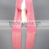 High Quality 100cm Long Straight Kuroko No Basketball Cosplay Hair Wigs Momoi Satsuki Pink Synthetic Anime Wig Party Wig thumbnail-3