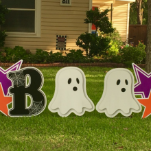 Custom Printed PP Corrugated Plastic Yard Signs – Halloween “BOO” Outdoor Decoration Boards thumbnail-4