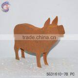 Rusted Metal Garden Decoration Animals Sheep thumbnail-2