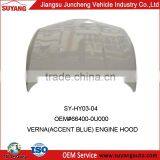 Steel Engine Hood For Hyundai Verna (ACCENT BLUE) Car Body Parts OEM#66400-0U000 thumbnail-1
