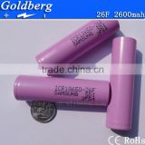 New stock samsung18650 2600mah li-polymer battery ICR18650-26F 3.7v 2600mah for electric children toys
