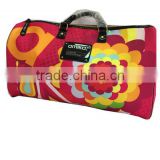 Polyseter travel duffle bag with all over printing