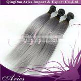 Tangle Free Shedding Free Hair Extensions Grey Remy Human Hair Weaving thumbnail-3