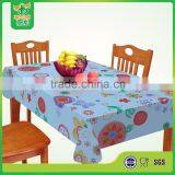 Custom Plain Style PVC Tablecloth With Printed Flowers