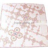 Handmade Rolled Square Silk Scarf for Women thumbnail-1