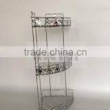 Standing Bathroom or Shower Corner Storage Shelves for Towels, Soap, Shampoo, Lotion