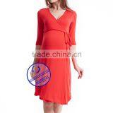 Custom Spandex Bamboo Fiber Maternity Dresses thumbnail-3