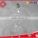 transparent painting christmas ball with simple line pattern