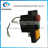Ignition Momentary Press Push Button Switch YCZ6 Emergency stop FWD-RE 2 wires 16 Pin IP55 Protective cover Waterproof