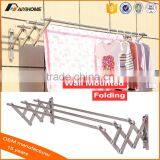 Stainless Steel Push-pull Wall Mounted Folding Clothes Drying Rack thumbnail-1