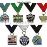 Various Gold Silver Bronze Medallion Custom Sport Award Neck Metal Medal