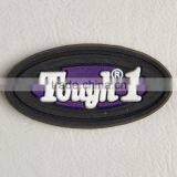Eqxquisite Quality Garment Accessory Designer Branding Cloth Soft Pvc Raised Rubber Label Manufacturer thumbnail-2